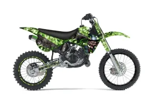 Kawasaki KX80 Dirt Bike Graphic Kit - 1995-1997 Mad Hatter Green