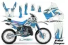 Kawasaki KDX200 Dirt Bike Graphic Kit - 1989-1994 Tibal Flames White