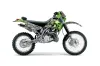 Kawasaki KDX220 Dirt Bike Graphic Kit - 1997-2005 Checkered Skull Green