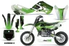 Kawasaki KLX110 Dirt Bike Graphic Kit - 2002-2009 Carbon X Green