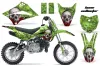 Kawasaki KLX110 Dirt Bike Graphic Kit - 2010-2025 Bone Collector Green