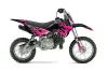 Kawasaki KLX110 Dirt Bike Graphic Kit - 2010-2025 Diamond Flames Pink
