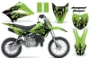 Kawasaki KLX110L Dirt Bike Graphic Kit - 2010-2025 Diamond Flames Black
