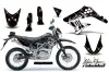 Kawasaki KLX125 D Tracker Dirt Bike Graphic Kit - 2010-2016 Silver Star - Reloaded White