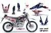 Kawasaki KLX125 D Tracker Dirt Bike Graphic Kit - 2010-2016 Sin and Stripes