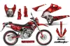 Kawasaki KLX250 Enduro Dirt Bike Graphic Kit - 2008-2018 Bone Collector Red