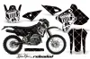 Kawasaki KLX400 Dirt Bike Graphic Kit - 2000-2016 Silver Star - Reloaded Black