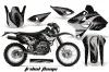 Kawasaki KLX400 Dirt Bike Graphic Kit - 2000-2016 Tribal Flames Silver