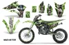 Kawasaki KX100 Dirt Bike Graphic Kit - 2014-2021 Mad Hatter Green