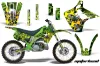 Kawasaki KX125 Dirt Bike Graphic Kit - 1990-1991 Motorhead Green