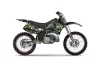 Kawasaki KX125 Dirt Bike Graphic Kit - 1992-1993 Silver Star - Silverhaze Green