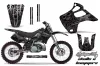 Kawasaki KX125 Dirt Bike Graphic Kit - 1992-1993 Skulls and Hammers Black