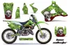Kawasaki KX125 Dirt Bike Graphic Kit - 1994-1998 Bone Collector Green