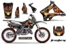 Kawasaki KX125 Dirt Bike Graphic Kit - 1994-1998 Firestorm Black