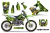 Kawasaki KX125 Dirt Bike Graphic Kit - 1994-1998 Motorhead Green