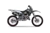 Kawasaki KX125 Dirt Bike Graphic Kit - 1994-1998 Skulls and Hammers Silver