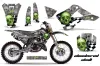 Kawasaki KX125 Dirt Bike Graphic Kit - 1999-2002 Checkered Skull Green