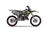 Kawasaki KX125 Dirt Bike Graphic Kit - 1999-2002 Checkered Skull Green