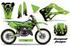 Kawasaki KX125 Dirt Bike Graphic Kit - 1999-2002 Diamond Flames Green