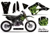 Kawasaki KX125 Dirt Bike Graphic Kit - 1999-2002 Silver Star - Reloaded Green