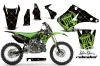 Kawasaki KX125 Dirt Bike Graphic Kit - 2003-2016 Silver Star - Reloaded Green