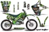 Kawasaki KX250 Dirt Bike Graphic Kit - 1990-1991 Mad Hatter Green