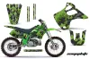 Kawasaki KX250 Dirt Bike Graphic Kit - 1992-1993 Camoplate Green