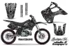 Kawasaki KX250 Dirt Bike Graphic Kit - 1992-1993 Skulls and Hammers Silver