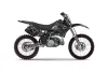 Kawasaki KX250 Dirt Bike Graphic Kit - 1992-1993 Skulls and Hammers Silver
