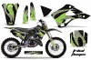 Kawasaki KX250 Dirt Bike Graphic Kit - 1999-2002 Tribal Flames Green