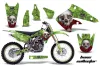 Kawasaki KX250F Dirt Bike Graphic Kit - 2004-2005 Bone Collector Green