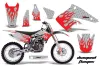 Kawasaki KX250F Dirt Bike Graphic Kit - 2004-2005 Diamond Flames Red