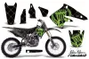 Kawasaki KX250F Dirt Bike Graphic Kit - 2004-2005 Silver Star - Reloaded Green