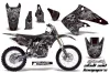 Kawasaki KX250F Dirt Bike Graphic Kit - 2004-2005 Skulls and Hammers Silver