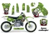 Kawasaki KX500 Dirt Bike Graphic Kit - 1988-2004 Bone Collector Green
