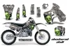 Kawasaki KX500 Dirt Bike Graphic Kit - 1988-2004 Checkered Skull Green