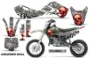 Kawasaki KX65 Dirt Bike Graphic Kit - 2002-2018 Checkered Skull Red