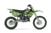 Kawasaki KX80 Dirt Bike Graphic Kit - 1995-1997 Skull Camo Green