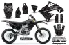 Kawasaki KXF250 Dirt Bike Graphic Kit - 2009-2012 Skulls and Hammers Silver