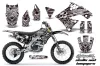 Kawasaki KXF250 Dirt Bike Graphic Kit - 2009-2012 Skulls and Hammers White