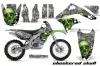 Kawasaki KXF450 Dirt Bike Graphic Kit - 2006-2008 Checkered Skull Green