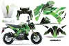 Kawasaki Z125 Pro Dirt Bike Graphic Kit - 2017-2024 Carbon X Green
