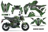 Kawasaki Z125 Pro Dirt Bike Graphic Kit - 2017-2024 Widow Maker Green