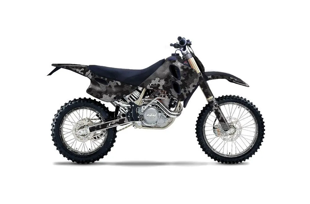 KTM C0 SX 4 Stroke Dirt Bike Graphic Kit - 1993-1997 Camoplate Black