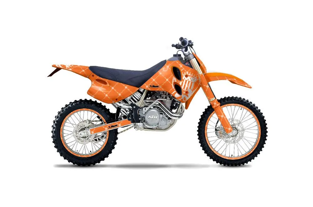KTM C0 SX 4 Stroke Dirt Bike Graphic Kit - 1993-1997 Silver Star - Reloaded Orange