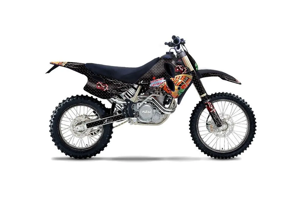 KTM C0 SX / EXC 4 Stroke Dirt Bike Graphic Kit - 1993-1997 Vegas Baller Black