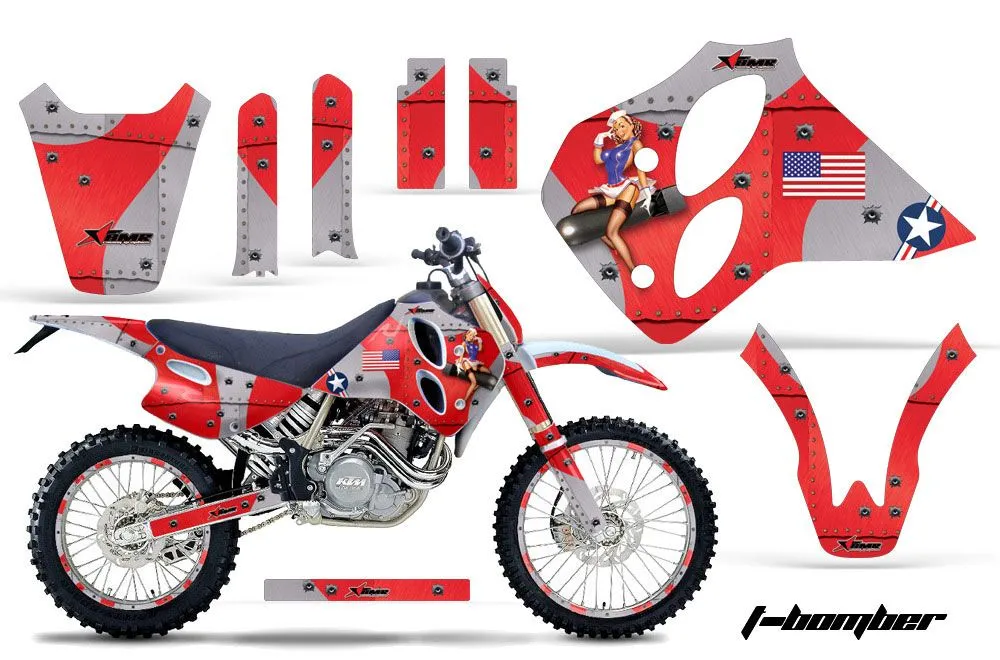 KTM C0 SX / MXC 4 Stroke Dirt Bike Custom Graphic Kit - 1993-1997