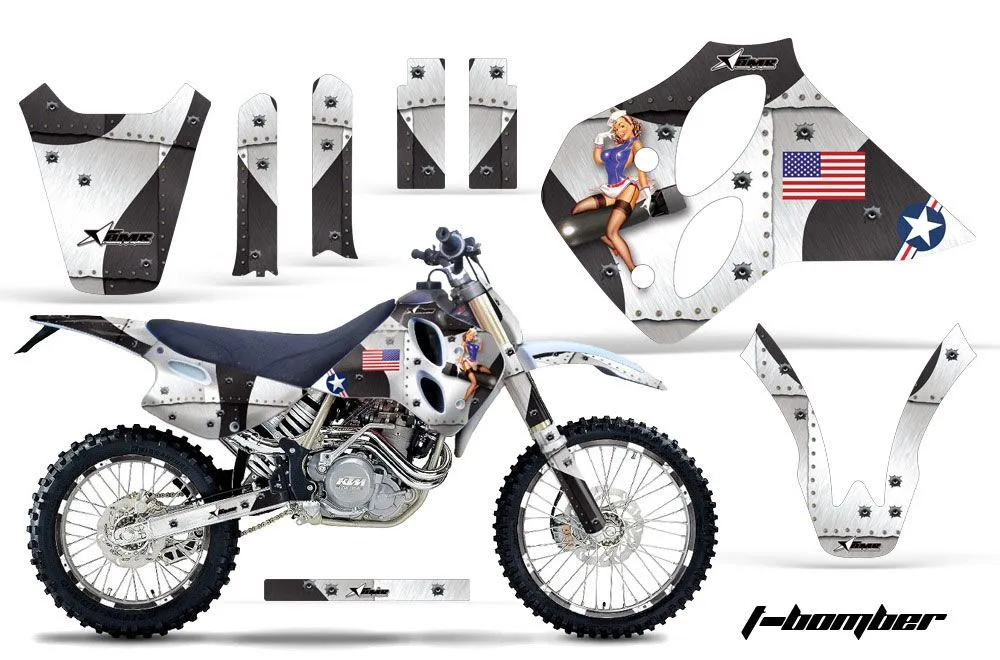 KTM C0 SX / MXC 4 Stroke Dirt Bike Custom Graphic Kit - 1993-1997