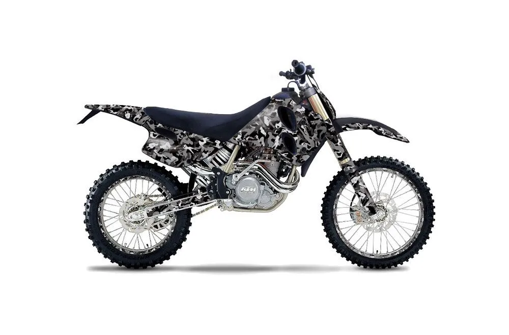 KTM C0 SX / MXC 4 Stroke Dirt Bike Graphic Kit - 1993-1997 Urban Camo Black