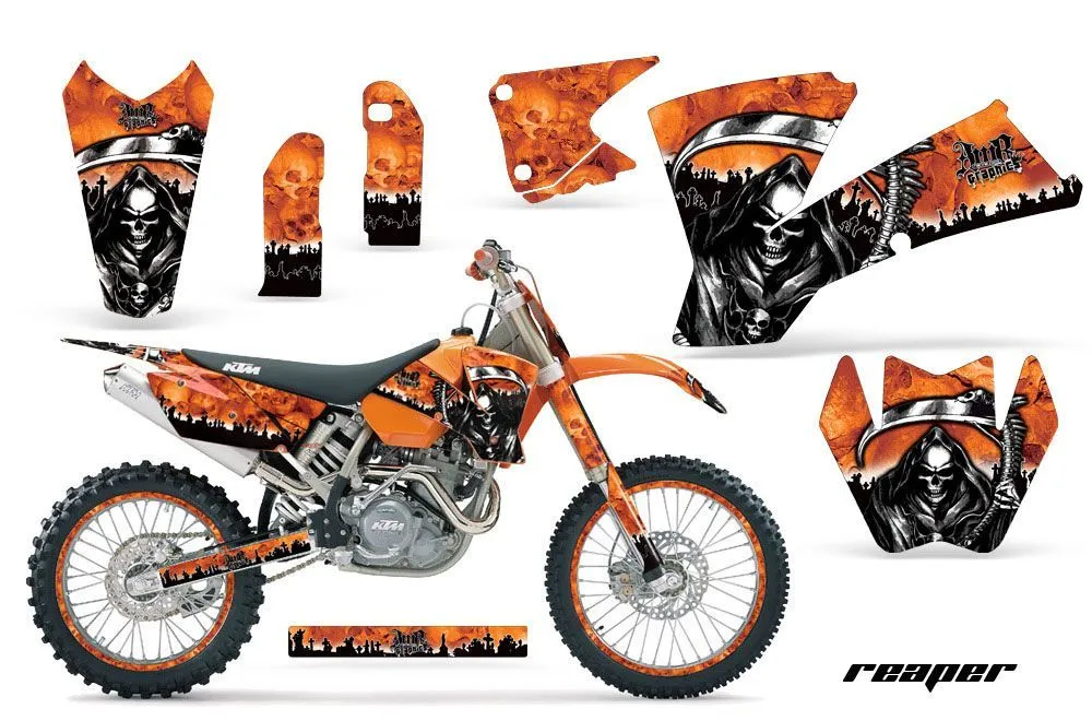 KTM C1 EXC Dirt Bike Graphic Kit - 2003-2004 Reaper Orange